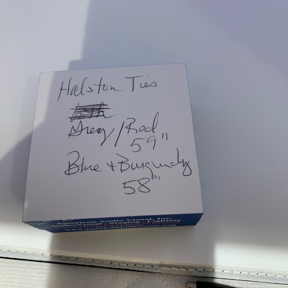 Vintage Halston & Halston III Tie Lot of 2 Italy‎ USA 1990s Geo Abstract Prints - Picture 10 of 12